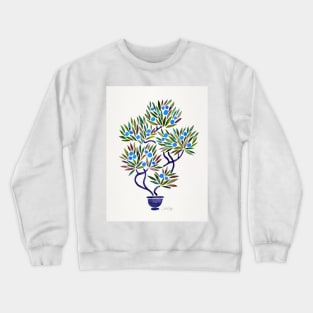 Blue Bonsai Orange Crewneck Sweatshirt